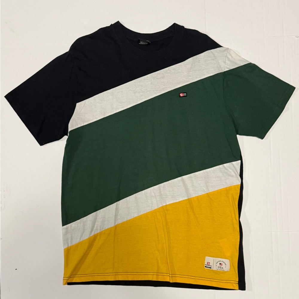 South Pole Vintage Y2K Men's Tee Shirt‎ Size XL Black Yellow Green  (0126) A4